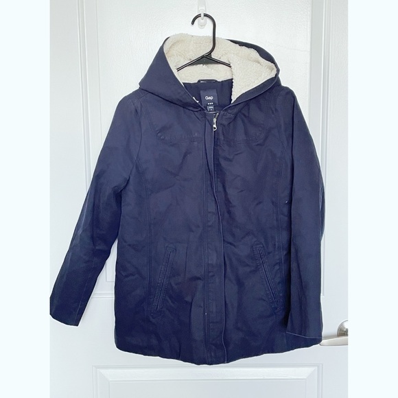 Gap women’s navy shearling jacket - Picture 1 of 5